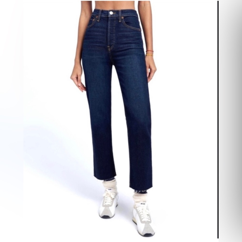 RE/DONE 70s ULTRA HIGH RISE STOVE PIPE DENIM JEANS